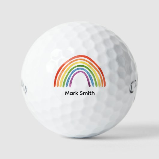Golf Stolz-Monat Golf Regenbogen-Feier Golfball (Vorderseite)