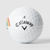 Golf Stolz-Monat Golf Regenbogen-Feier Golfball (Logo)