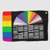 Golf Stolz-Monat Golf Regenbogen-Feier Golfhandtuch (Horizontal)