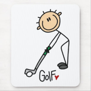 Golf Strichmännchen Mousepad