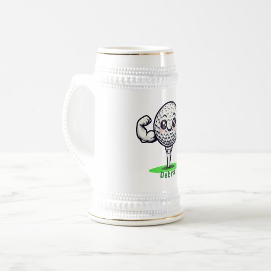 Golf Strong Beer Stein | For Men & Women Bierglas (Vorderseite Links)