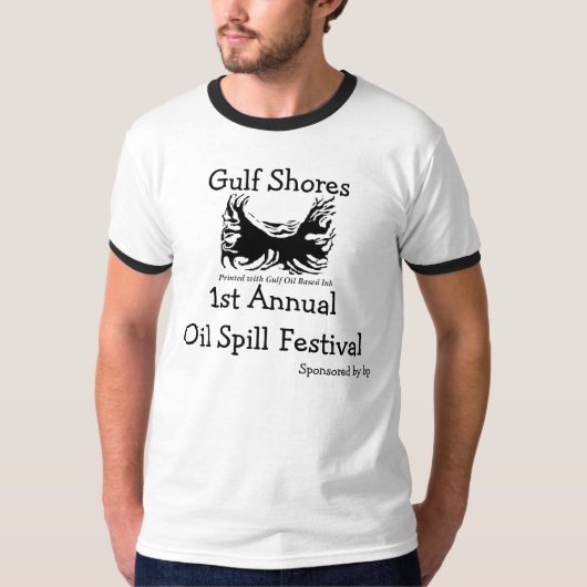 Golf stützt Ölpest-Festival unter T-Shirt (Vorderseite)
