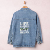 Golf-Sucht Lustiger Golfer Jeansjacke (Hangar)