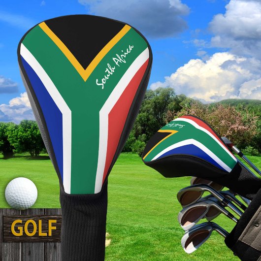 Golf Südafrika & Afrikanische Flagge / Clubs Abdec Headcover