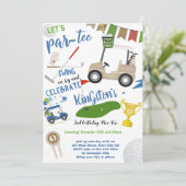 Golf Swing Geburtstagskarte (Stehend Vorderseite)