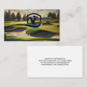 Golf Swing Logo | Hintergrund des Golfplatzes Visitenkarte (Vorne/Hinten)