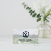 Golf Swing Logo | Jägergrün Visitenkarte (Stehend Vorderseite)