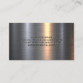 Golf Swing Logo | Metallic Visitenkarte (Rückseite)