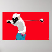 Golf Swing - Original Golf Art Printwerbung Poster (Vorne)