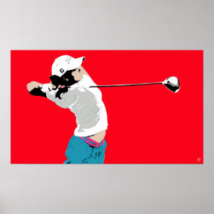 Golf Swing - Original Golf Art Printwerbung Poster
