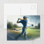 Golf Swing, Postkarte (Vorne/Hinten)