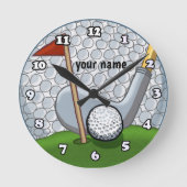 Golf Swing Runde Wanduhr (Vorderseite)