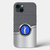 Golf Swing Sporty Metallic Look Case-Mate iPhone Hülle (Rückseite)