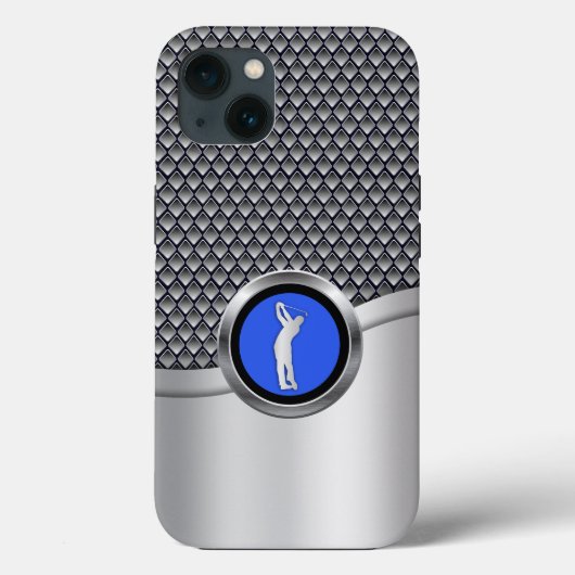 Golf Swing Sporty Metallic Look Case-Mate iPhone Hülle (Rückseite)