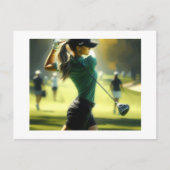 Golf Swing und Miss, Postkarte (Vorderseite)