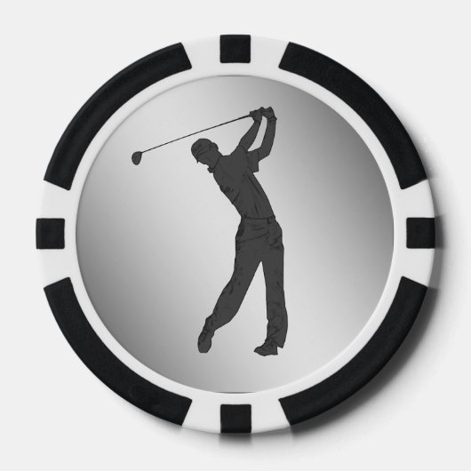 Golf Swinger individuell anpassbar Pokerchips (Vorderseite)