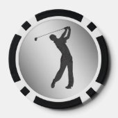 Golf Swinger individuell anpassbar Pokerchips (Rückseite)