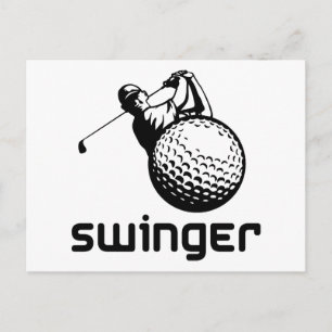 Golf Swinger Postkarte