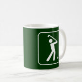 Golf-Symbol-Tasse Kaffeetasse (VorderseiteRechts)