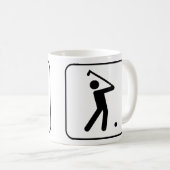Golf-Symbol-Tasse Kaffeetasse (VorderseiteRechts)