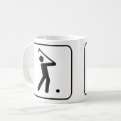 Golf-Symbol-Tasse Kaffeetasse (Vorderseite Links)