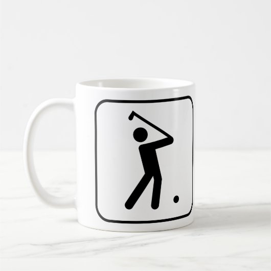 Golf-Symbol-Tasse Kaffeetasse (Links)