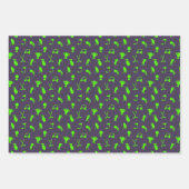 Golf Symbole Kart Clubs Green auf Navy Geschenk Geschenkpapier Set (Vorderseite 3)