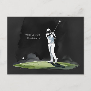 Golf-Sympathie „Mit tiefster Anteilnahme.“ Postkarte