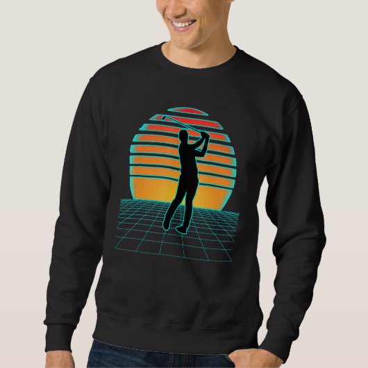 Golf Synthwave Retrowave 70er 80er Style Golf Sweatshirt (Vorderseite)