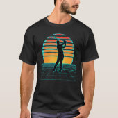 Golf Synthwave Retrowave 70er 80er Style Golf T-Shirt (Vorderseite)