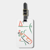 Golf-Szene Gepäckanhänger (Vorderseite vertikal)