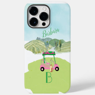 Golf-Szene-Monogramm-Name iPhone 14 Pro Max Hülle