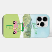 Golf-Szene-Monogramm-Name iPhone Hülle (Rückseite (Horizontal))