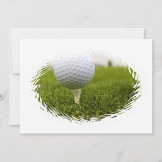 Golf T-Shirt Design Einladung (Vorderseite)