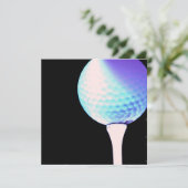 Golf-T-Shirt-Einladung Einladung (Stehend Vorderseite)