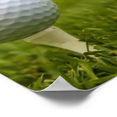 Golf T-Shirt Poster Print (Ecke)