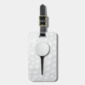Golf T-Shirt | Schwarz Gepäckanhänger (Vorderseite vertikal)