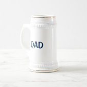 Golf T-Shirt Time Golfing Vater Name Beer Stein Bierglas (Vorderseite Links)