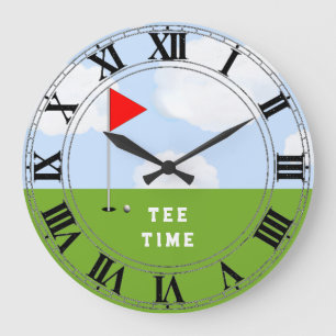 Golf T-Shirt Time Große Wanduhr