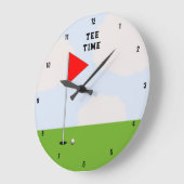 Golf T-Shirt Time Große Wanduhr (Winkel)