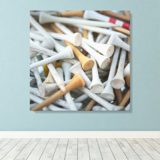 Golf T-Shirts Leinwanddruck (Insitu (Holzboden))