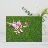 Golf T-Shirts Par T-Shirt Party Einladung auf grün (Stehend Vorderseite)