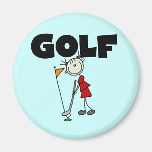 GOLF T-Shirts und Geschenke für Mädchen Magnet