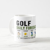 Golf-Tagesablauf Golfer Kaffeetasse (Vorderseite Links)