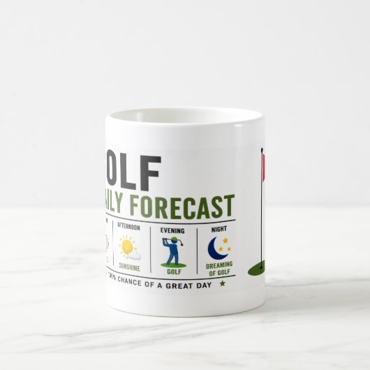 Golf-Tagesablauf Golfer Kaffeetasse (Mittel)