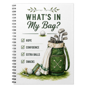 Golf-Tagesleben Lustige Checkliste Notizblock