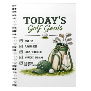 Golf-Tagesleben Lustige Checkliste Notizblock
