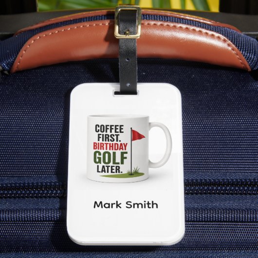 Golf Tägliche Lebensroutine Gepäckanhänger (Vorderseite Insitu 2)