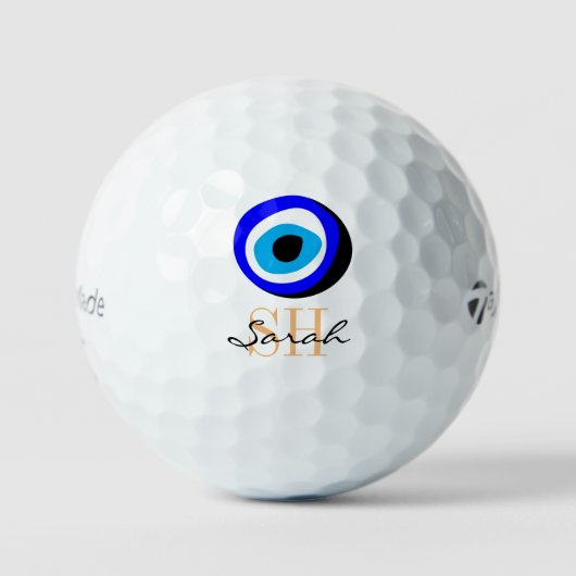 Golf Talisman & Evil Eye Lucky Griechisch / Mit Mo Golfball (Vorderseite)
