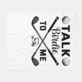 Golf Talk Birdie to Me Funny Fleecedecke (Vorderseite (Horizontal))